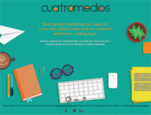 Tablet Screenshot of cuatromedios.com